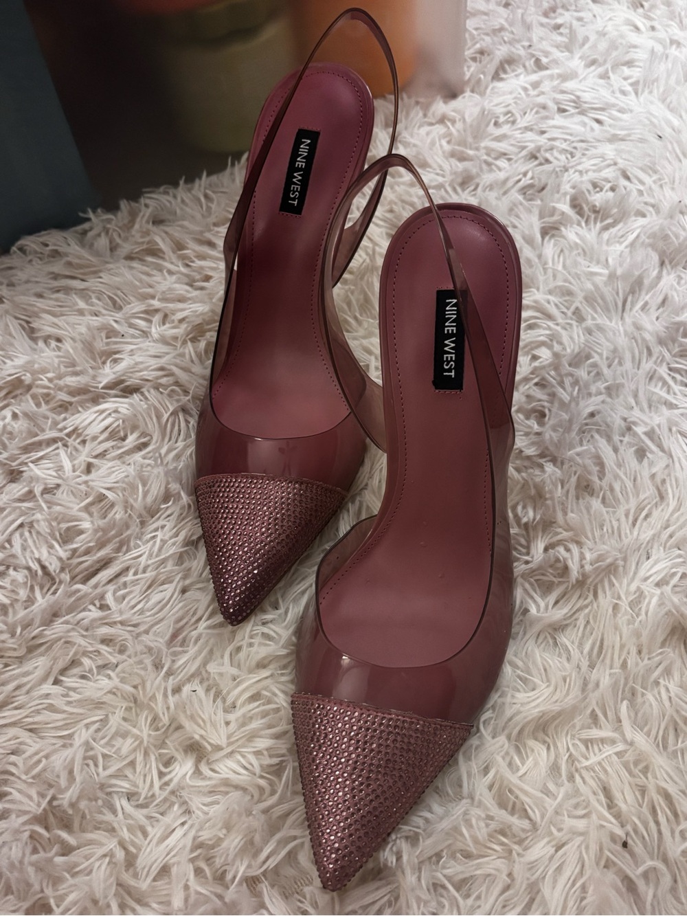 Nine West Mauve Pointed Slingback Pumps
